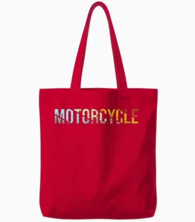 Motorcycle Retro Tote Bags - Red