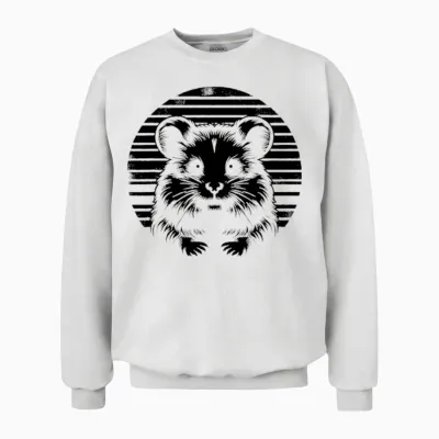 Golden Hamster Retro Unisex Sweatshirt - White