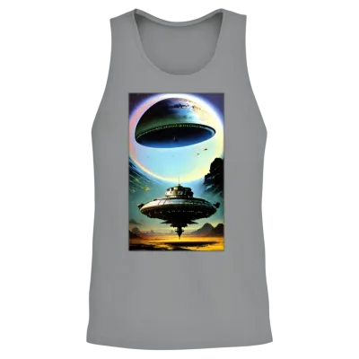 Ufo Retro Unisex Tank Top - Sport Grey