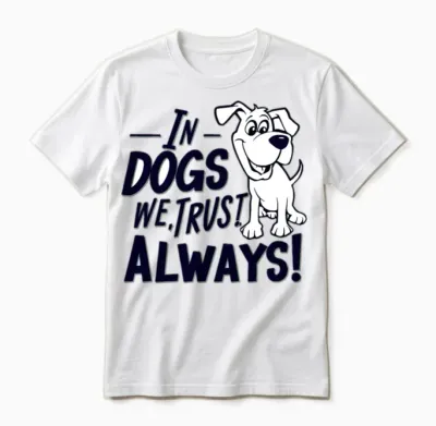 In Dogs We Trust Always for a Dog Owner Unisex T-Shirt - White
