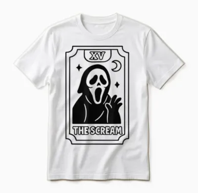 The Scream Tarot Card Xv Unisex T-Shirt - White