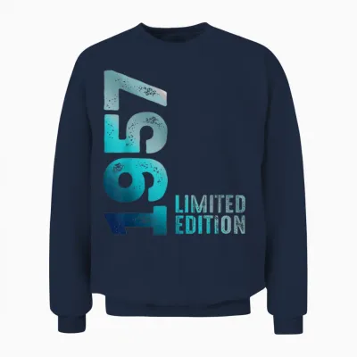 1957 Birth Vintage Since 1957 Retro 1957 Limited Edition Unisex Sweatshirt - Navy