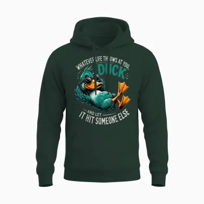 Funny Duck Graphic Tees Men Women Teens Funny Quote Gift Unisex Hoodie - Forest