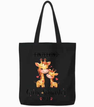 Kinder Große Schwester 2027 Einzelkind Big Sister 2027 Tote Bags - Black