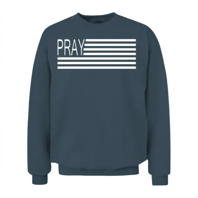 Pray Flag Kirk Cameron's Campfire Revival Prayer Unisex Sweatshirt - Dark Heather