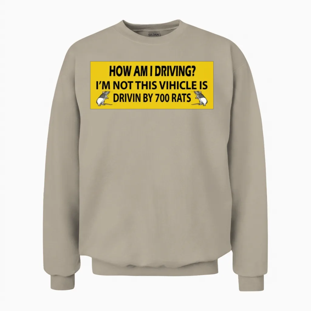Funny Bumper Unisex Sweatshirt in Sand