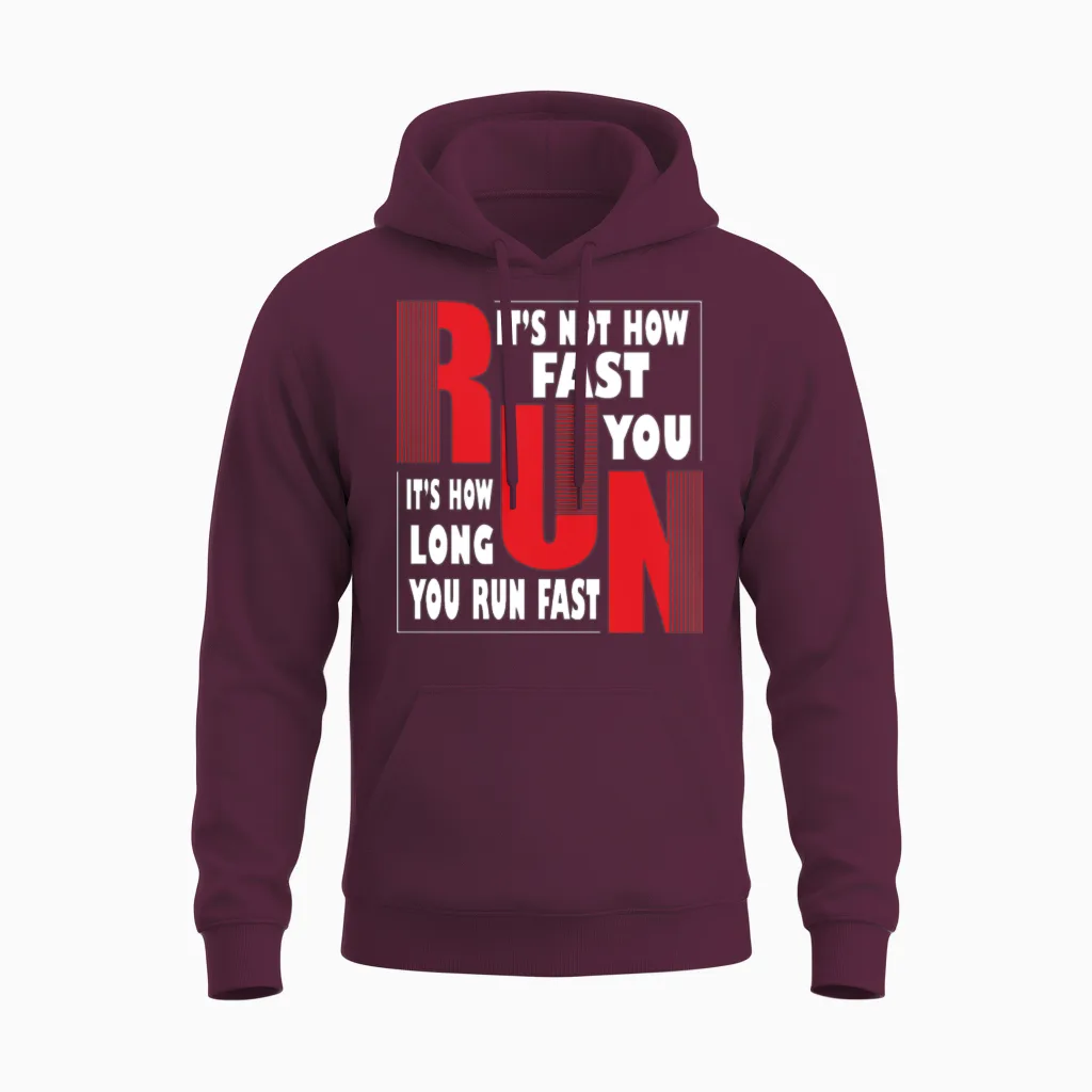 Funny Long Distance Runner Xc Coach Cross Country Unisex Hoodie in Maroon