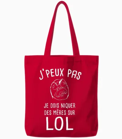 I Can't League of Legend Funny Gift Lol Gamer Geek T-Shirt, Black, S Tote Bags - Red