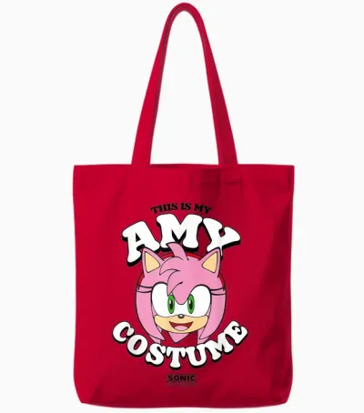 Sonic the Hedgehog Halloween This Is My Amy Costume Tote Bags - Red