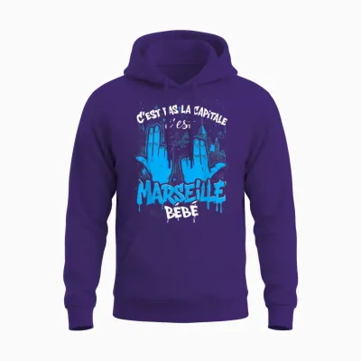 C'est Pas La Capitale C'est Marseille Unisex Hoodie - Purple