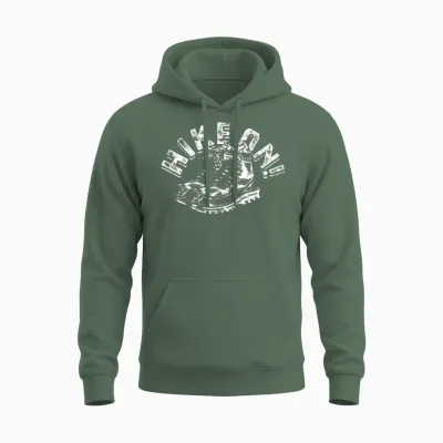 Hike On! - Hiking Unisex Hoodie - Military Green