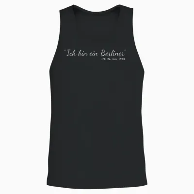 Ich Bin Ein Berliner Citation Historique Discours De Berlin Unisex Tank Top - Black