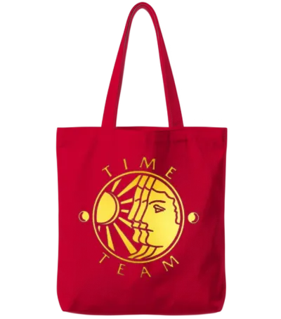 Time Team Tote Bags - Red