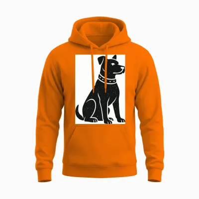 Chill Dog Unisex Hoodie - Safety Orange
