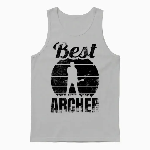 Best Archer Unisex Tank Top in Ash