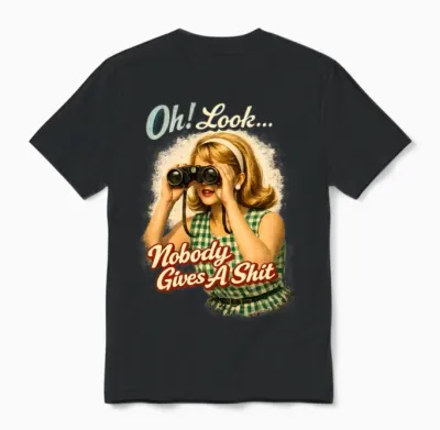 Retro Pinup Lookout Unisex T-Shirt - Black