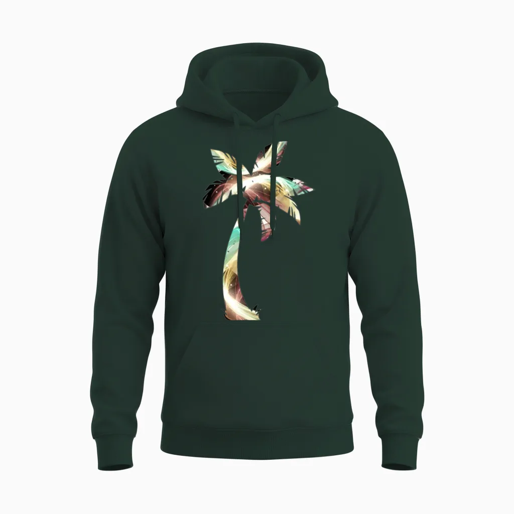 Retro Palm Tree Summertime Unisex Hoodie - Forest