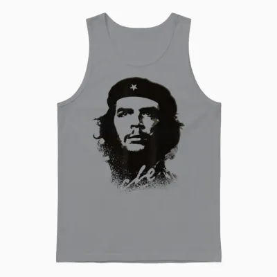 Che Guevara Revolution Rebel Cuba T-Shirt, Green, S Unisex Tank Top - Sport Grey