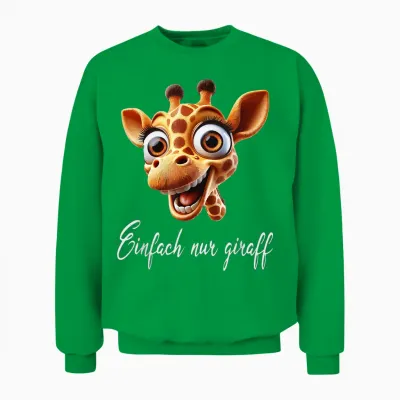 Lustige Giraffe Mit Coolem Spruch Giraffenkopf Unisex Sweatshirt - Irish Green