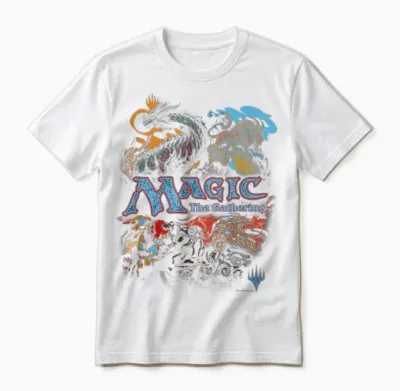 Magic: the Gathering Iconic Retro Fight Scene Chest Unisex T-Shirt - White