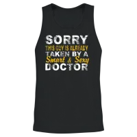 Taken by a Smart & Sexy Doctor Unisex Tank Top - Black – 2