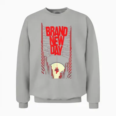 Marvel Spider-Man Studios: Bnd Movie 2026 City Web Title Unisex Sweatshirt - Ash
