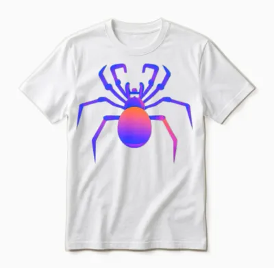 Spider Halloween Retro Colorful Unisex T-Shirt - White
