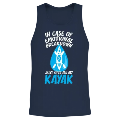 Funny Kayaking Kayak Unisex Tank Top - Navy