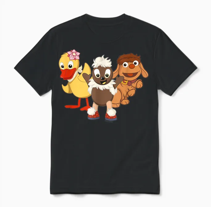 Pittiplatsch, Schnatterinchen Und Moppi - Beste Freundde! T-Shirt, Black Unisex T-Shirt in Black