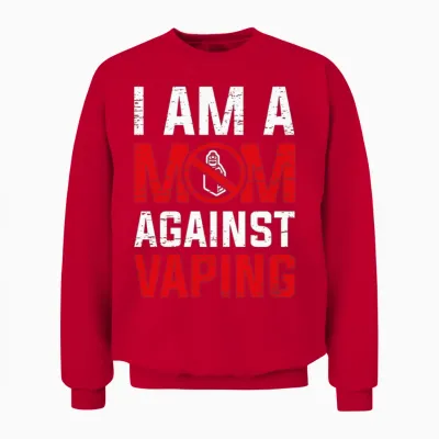 Mom Against Vaping Vape Smoker E Cigarette Vaping Unisex Sweatshirt - Red