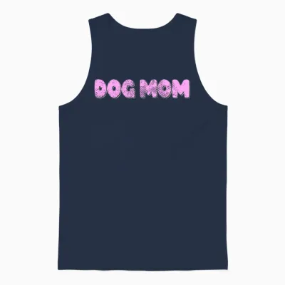 Dog Mom Unisex Tank Top - Navy