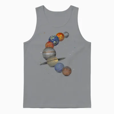 Galaxy Planets Sun Universe Outer Space Science Unisex Tank Top - Sport Grey