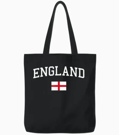 Englische Flagge Herren Damen Kinder England Tote Bags - Black