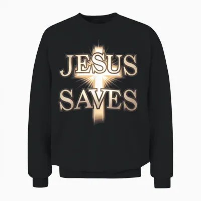 Jesus Religion God Faith Lord Bible Verses Christian Unisex Sweatshirt - Black