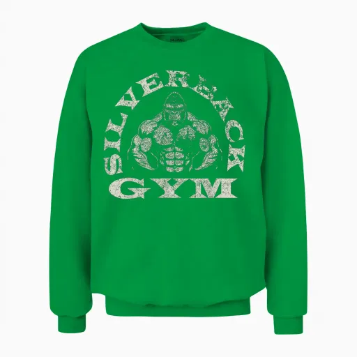 96.4% Silverback Gym Apparel, Bodybuilding, Strongman, Worn Unisex Sweatshirt - Irish Green