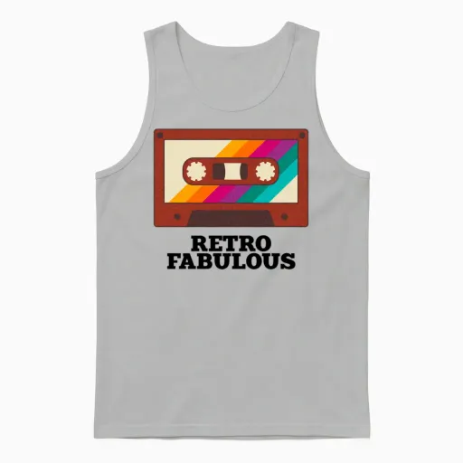 Retro Unisex Tank Top in Ash
