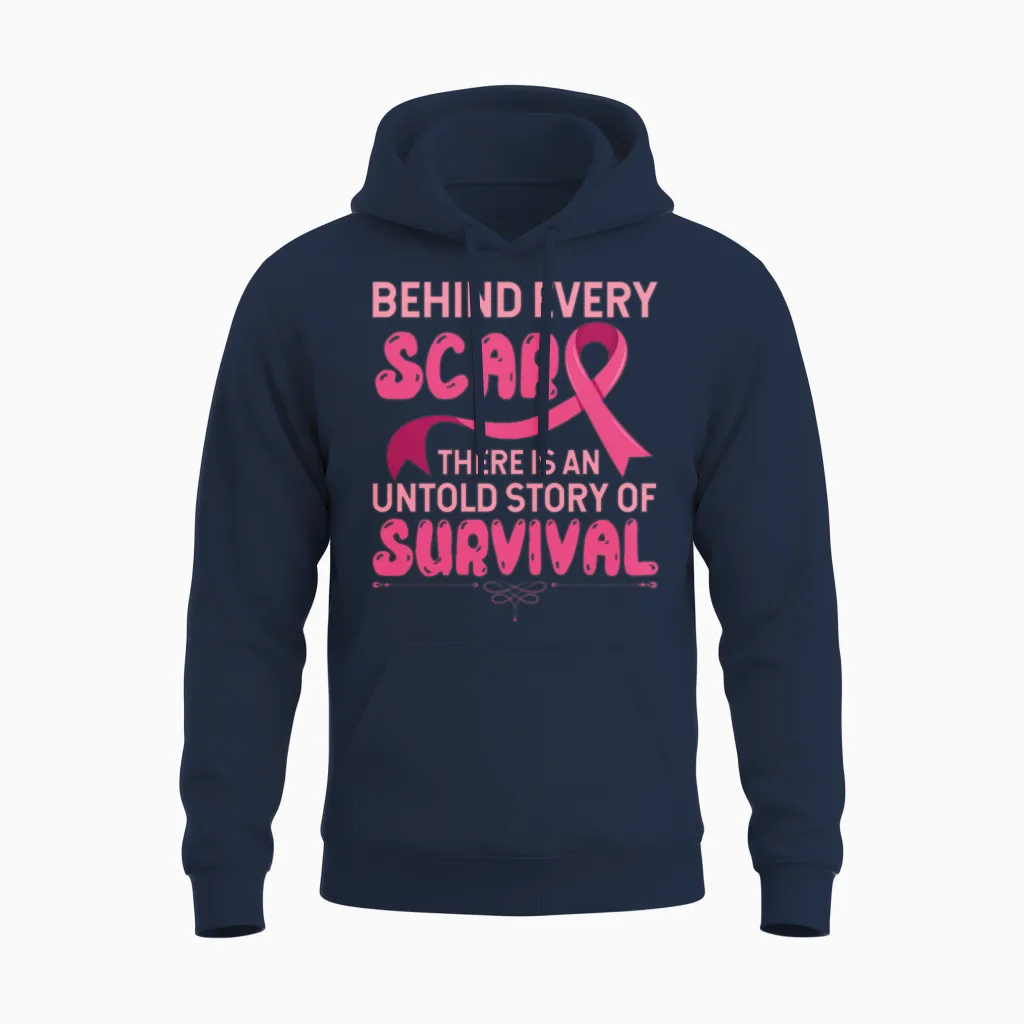 Cancer Awareness Survivor Unisex Hoodie in Navy