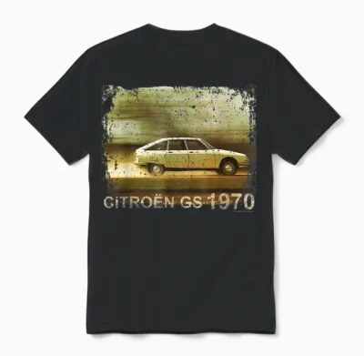 Citroën Gs 1970 Car Driving T-Shirt, Black, S Unisex T-Shirt - Black