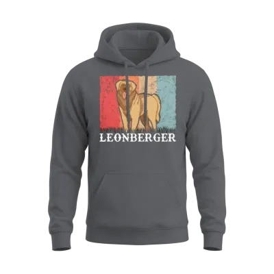 Leonberger Retro Unisex Hoodie - Charcoal