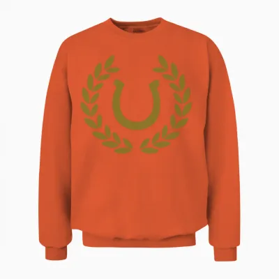 Horse Shoe Deluxe Unisex Sweatshirt - Orange