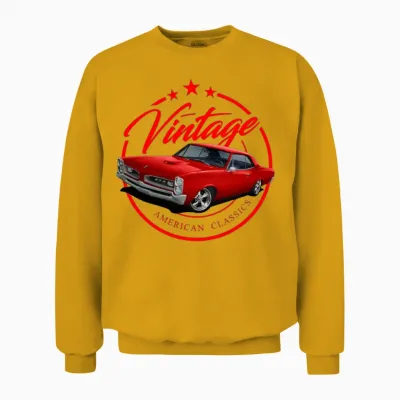 Vintage Red Gto Unisex Sweatshirt - Gold