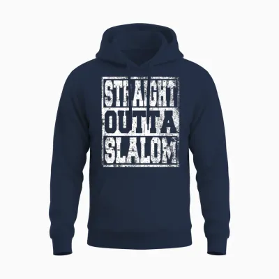 Slalom Saying Funny Unisex Hoodie - Navy