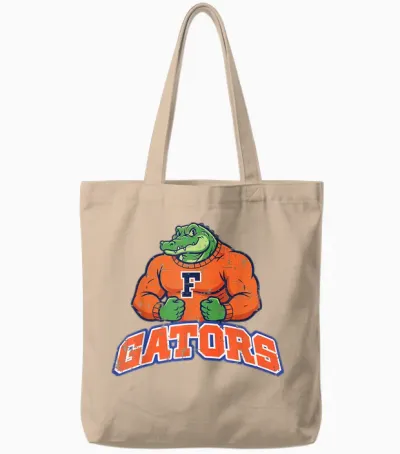 Gator Aligator Women Men Kids Boys Girls Youth Teen Tote Bags - Natural