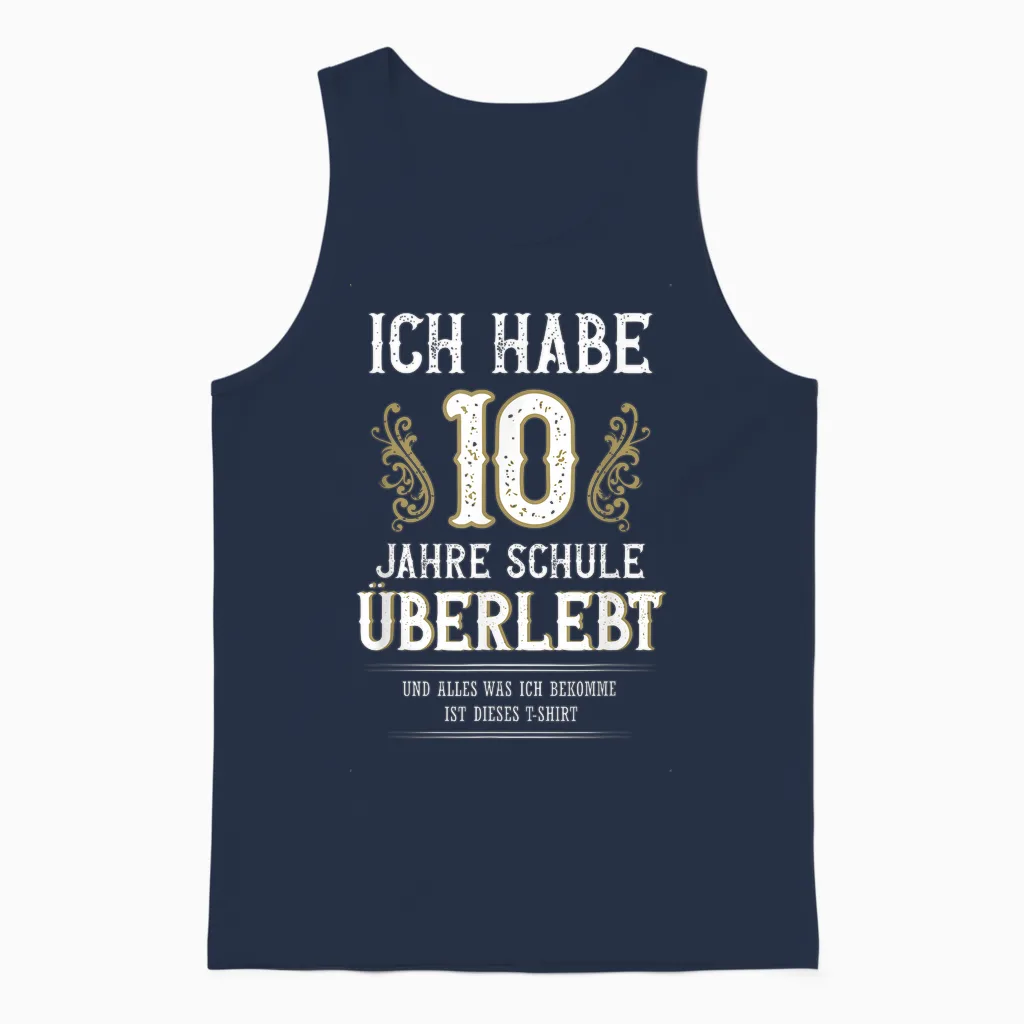 Schulabschluss Realschule Schule 2026 Unisex Tank Top in Navy