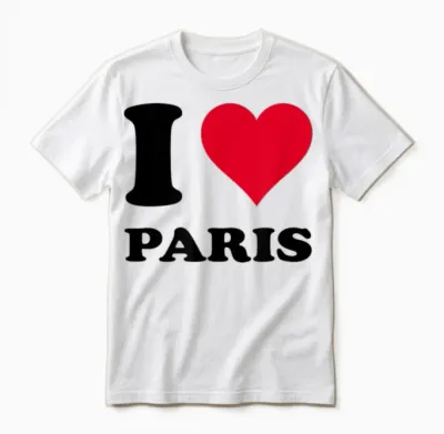 J'aime Paris T-Shirt, White, S Unisex T-Shirt - White
