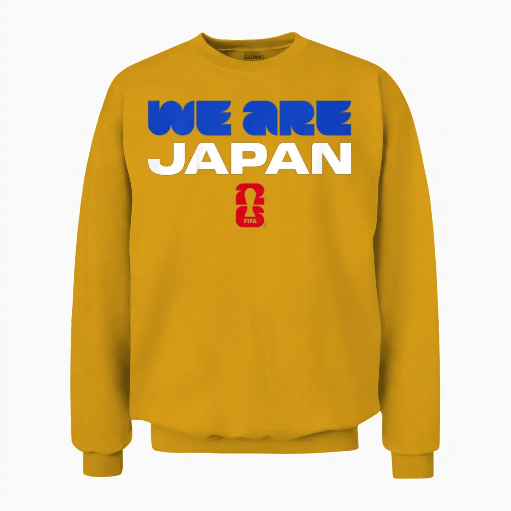 Kids Fifa World Cup26 Qualifier We Are Japan Unisex Sweatshirt in Gold