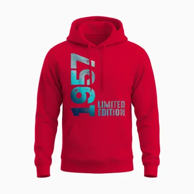 1957 Birth Vintage Since 1957 Retro 1957 Limited Edition Unisex Hoodie - Red