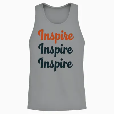 Inspire Retro Typography Unisex Tank Top - Sport Grey