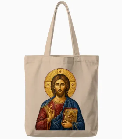 Heiliger Orthodoxer Jesus, Die Lehrer-Ikone Tote Bags - Natural