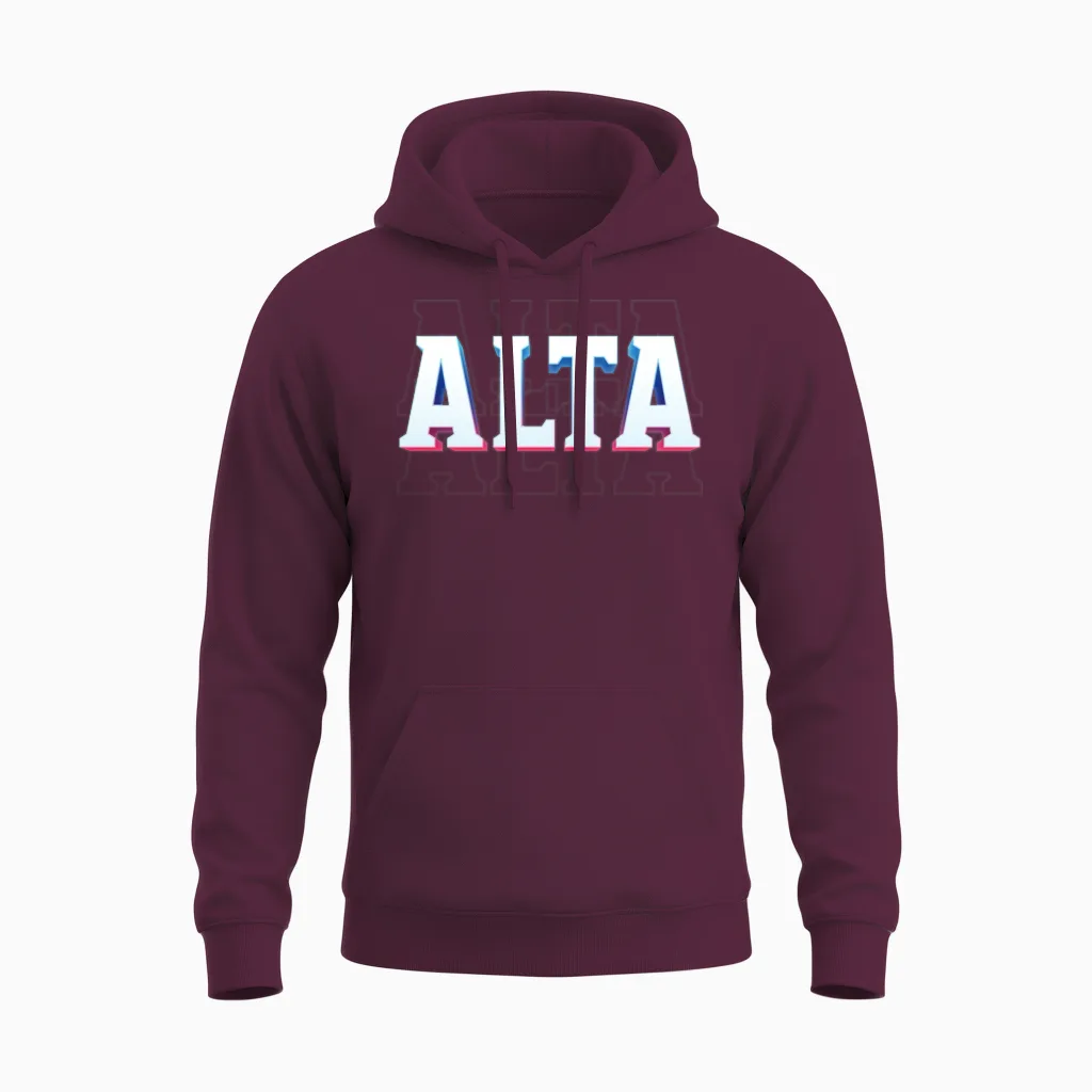 Retro - Alta Unisex Hoodie in Maroon